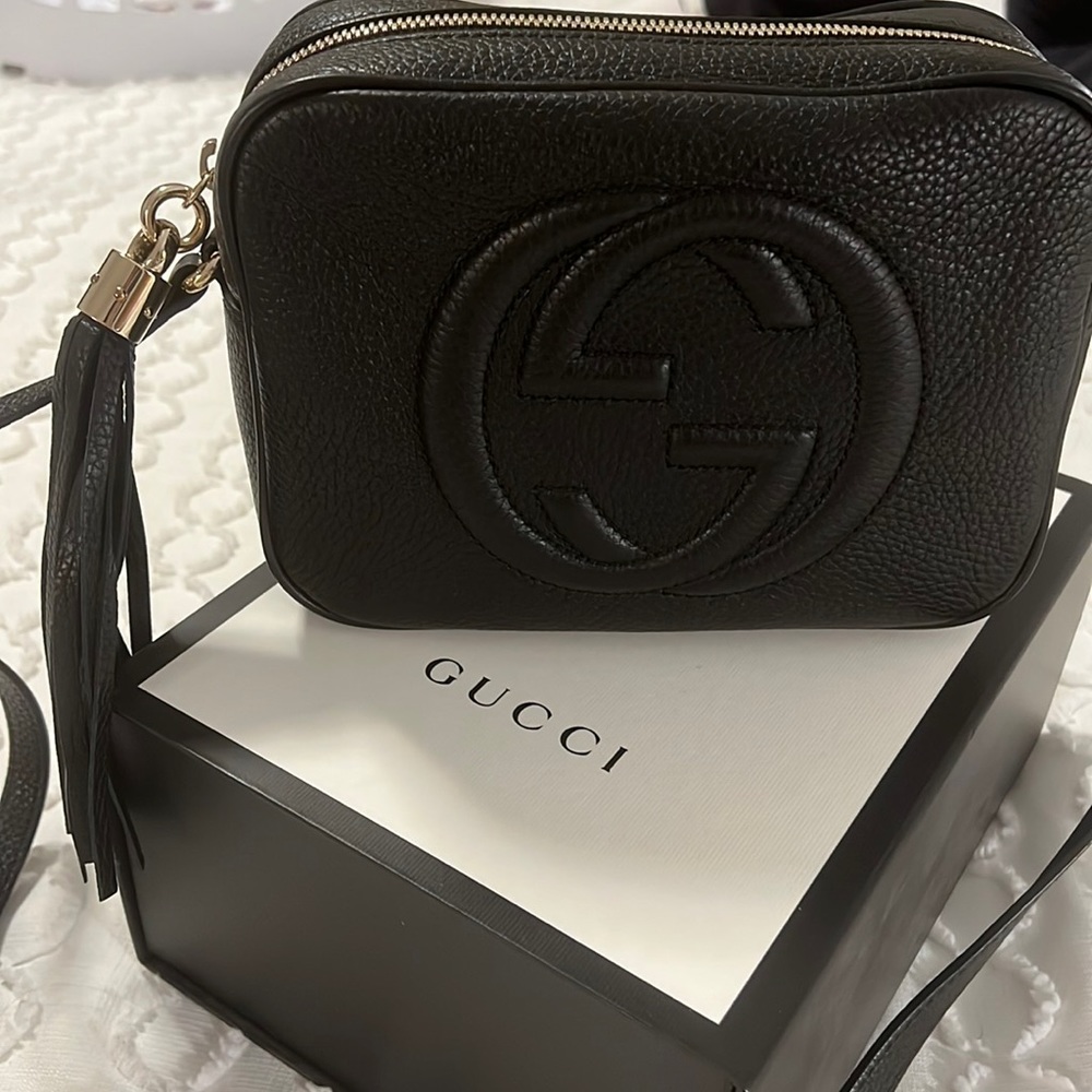 Soho small leather disco bag